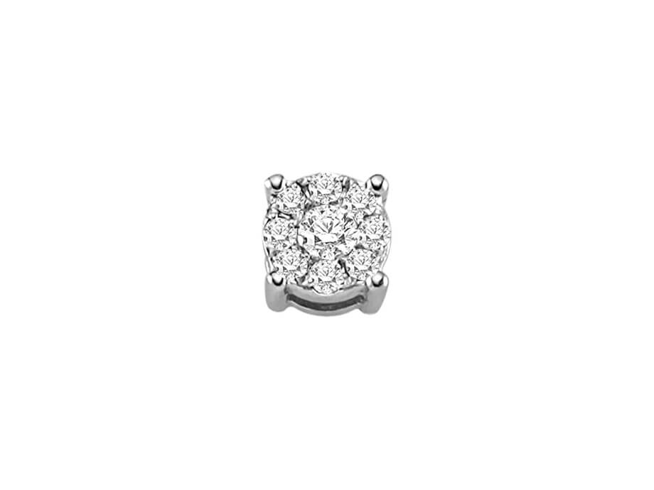 Men's solitaire-style earring with lab-grown diamonds in 333 White Gold – high-quality Jewelry from Rosy Lab Diamonds