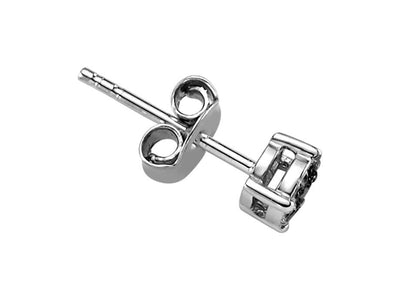Clous d'oreilles pour hommes avec diamants noirs en or 333