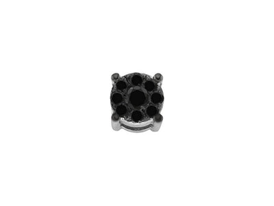 Clous d'oreilles pour hommes avec diamants noirs en or 333