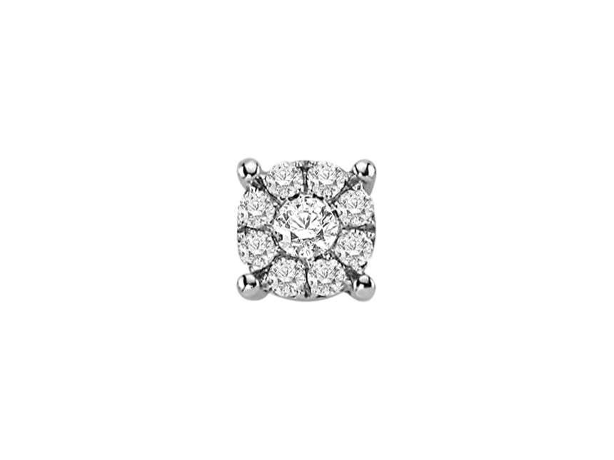 Men's solitaire-style earring with lab-grown diamonds in 333 White Gold – high-quality Jewelry from Rosy Lab Diamonds
