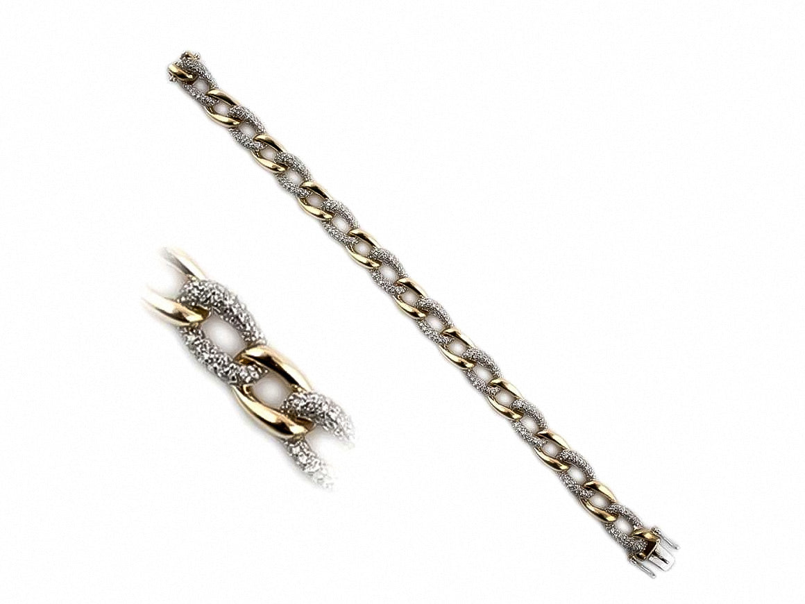 Massives 14K Gelbgold-Armband mit 493 Diamanten - 3,38 ct - hochwertiger Schmuck von Rosy Lab Diamonds