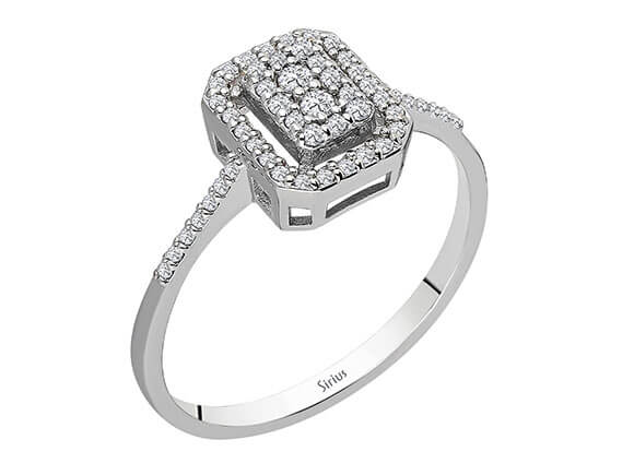 White Gold ring “Solyaris” with 0.20-carat diamonds | 14K - high-quality Jewelry by Rosy Lab Diamonds
