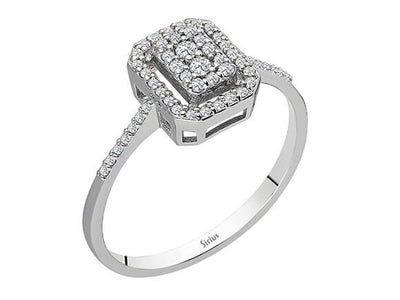 Weißgold-Ring „Solyaris“ mit 0,20 Karat Diamanten, 14K
