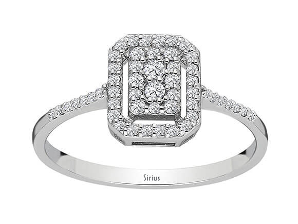 Weißgold-Ring „Solyaris“ mit 0,20 Karat Diamanten, 14K