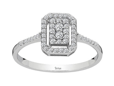 Weißgold-Ring „Solyaris“ mit 0,20 Karat Diamanten, 14K