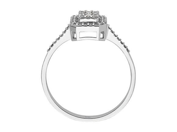 White Gold ring “Solyaris” with 0.20-carat diamonds | 14K - high-quality Jewelry by Rosy Lab Diamonds