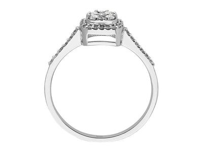 Weißgold-Ring „Polaris“ mit 0,28 Karat Diamanten, 14K