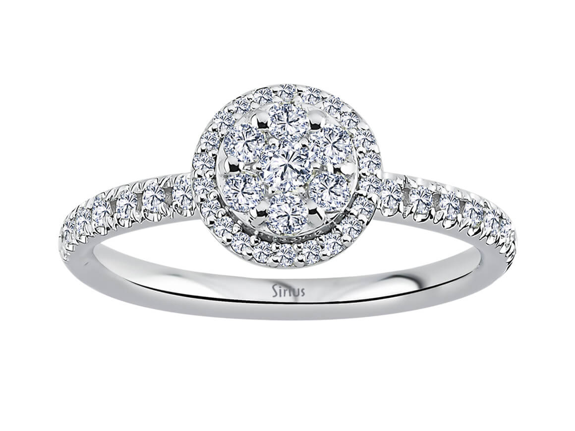 Anette ring with 45 lab-grown diamonds