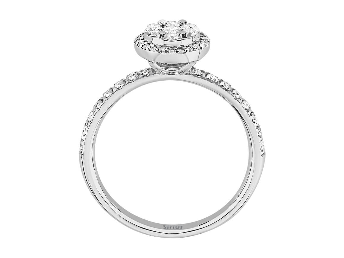 Anette ring with 45 lab-grown diamonds