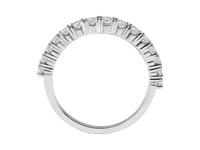 Classic half-memory ring with 0.50 ct lab diamonds in white gold