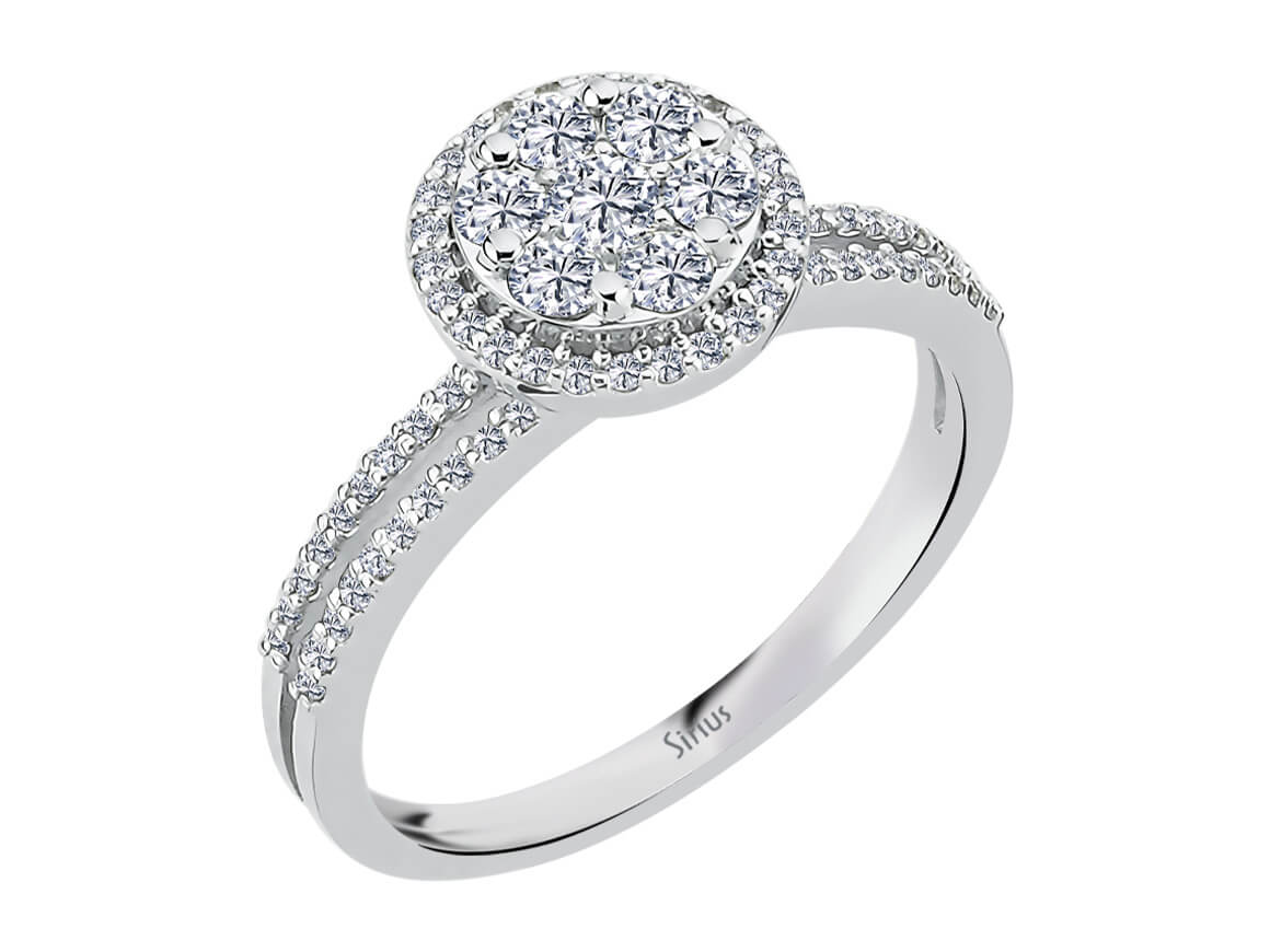 73 laboratuvarda yetiştirilmiş elmaslı Juliette Yüzük | 14K Altın, 0,55 ct - Rosy Lab Diamonds'tan yüksek kaliteli Mücevher