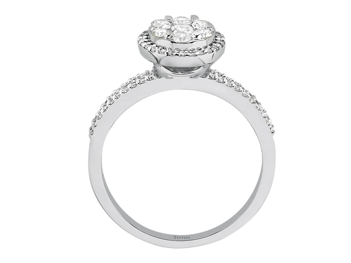 73 laboratuvarda yetiştirilmiş elmaslı Juliette Yüzük | 14K Altın, 0,55 ct - Rosy Lab Diamonds'tan yüksek kaliteli Mücevher