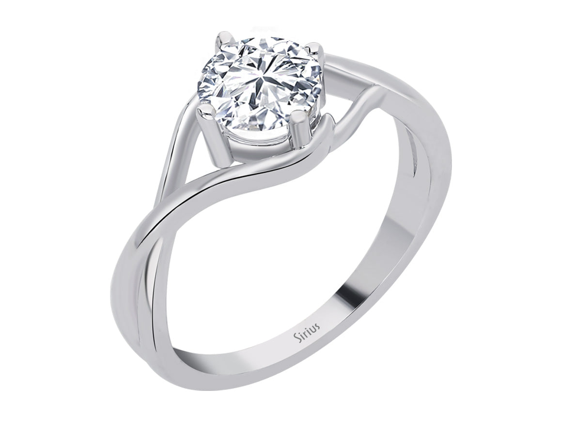 Solitär-Ring mit 0,80 ct laborgezüchtetem Diamant | 14K Weißgold - hochwertiger Schmuck von Rosy Lab Diamonds