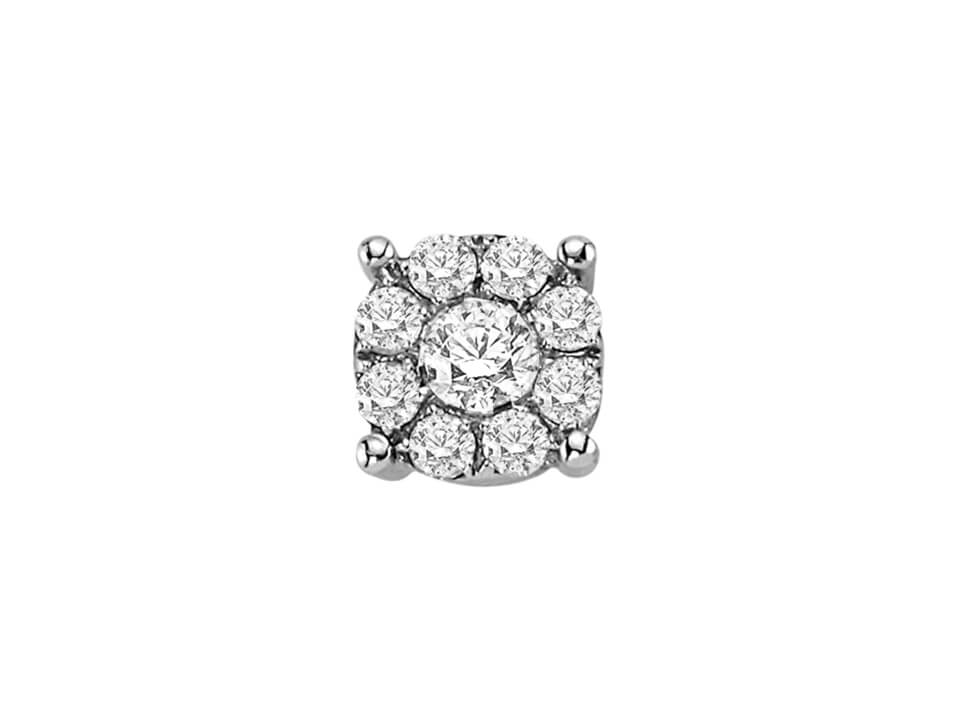 Men's solitaire-style earring with lab-grown diamonds in 333 White Gold – high-quality Jewelry from Rosy Lab Diamonds