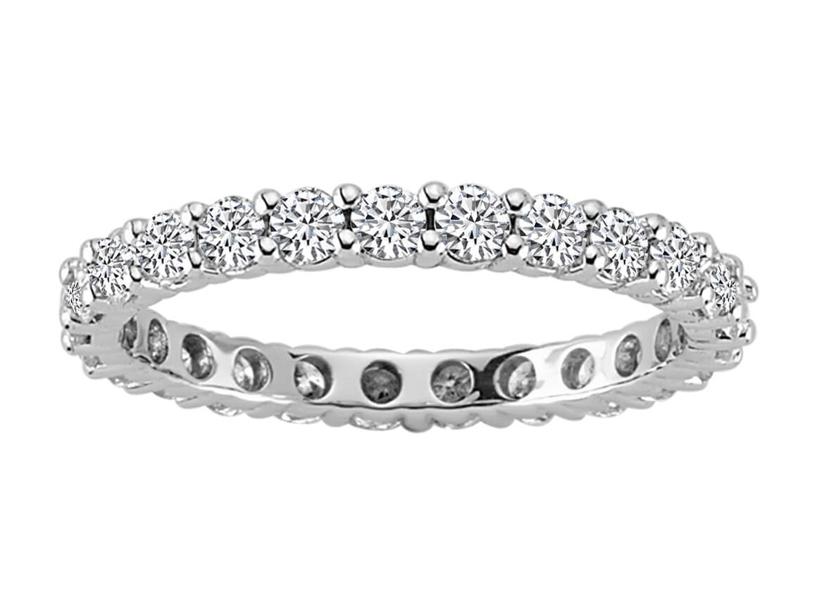 Tamtur-Ring aus 14K Weißgold mit 25 natürlichen Diamanten – 1,25 Karat – 23R0053