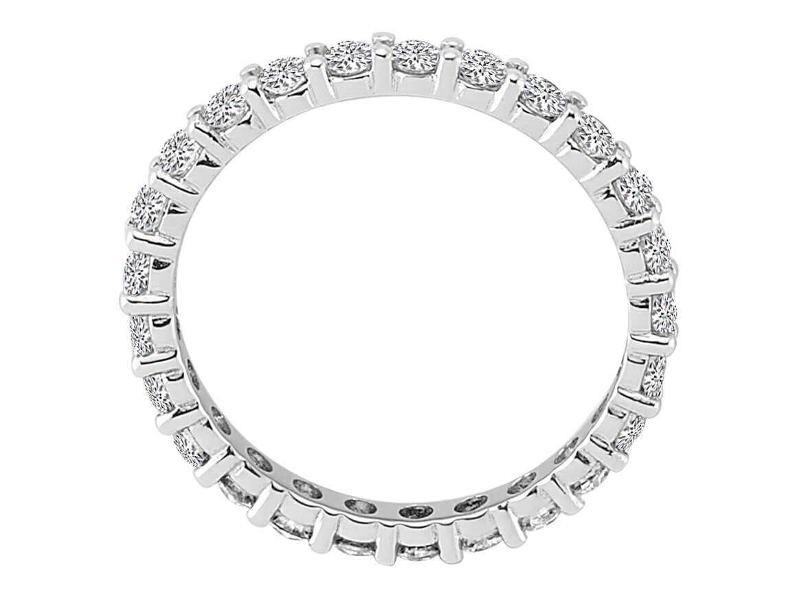 Tamtur-Ring aus 14K Weißgold mit 25 natürlichen Diamanten – 1,25 Karat – 23R0053