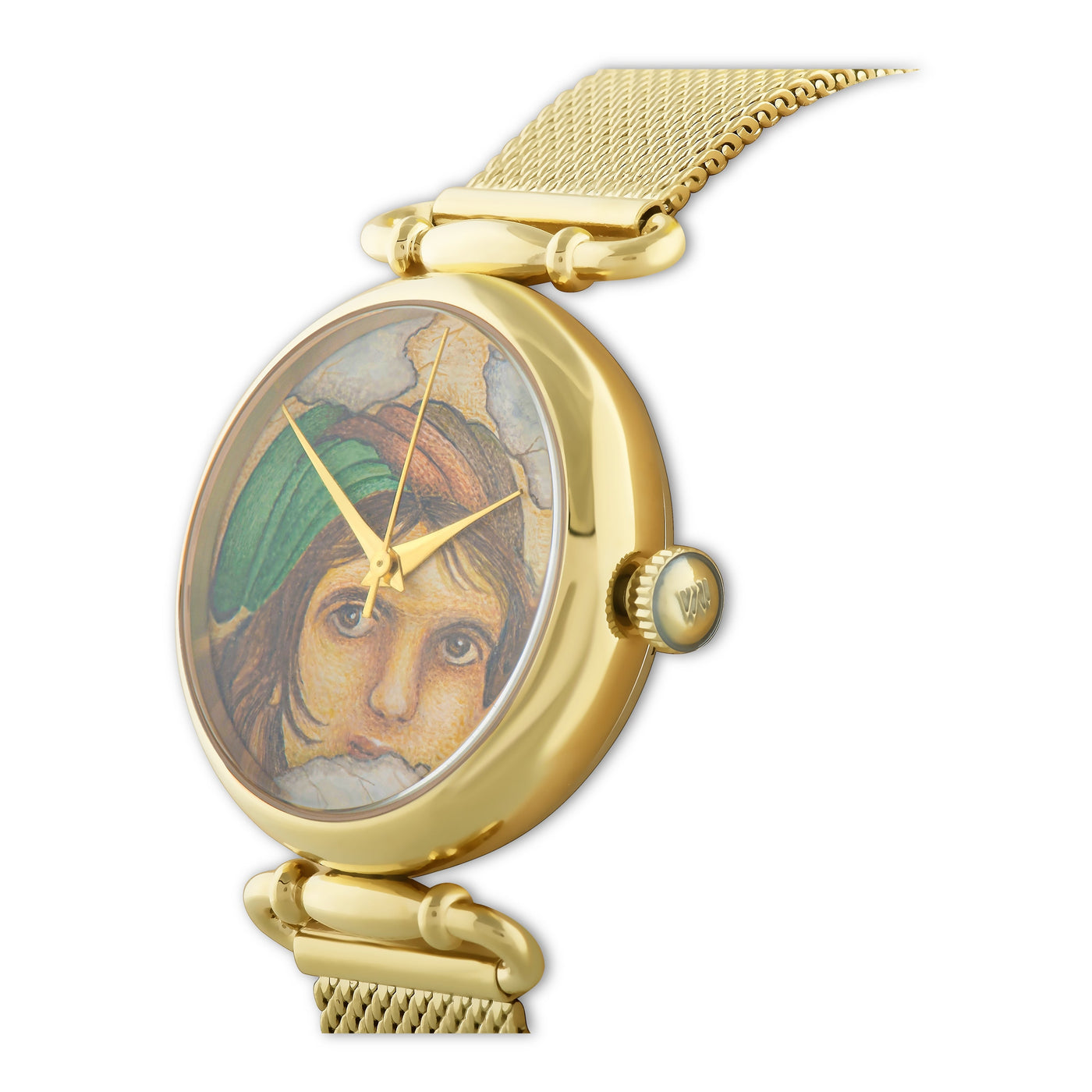 Montre en acrylique avec visage de femme peint à la main – Bijoux haut de gamme de Rosy Lab Diamonds