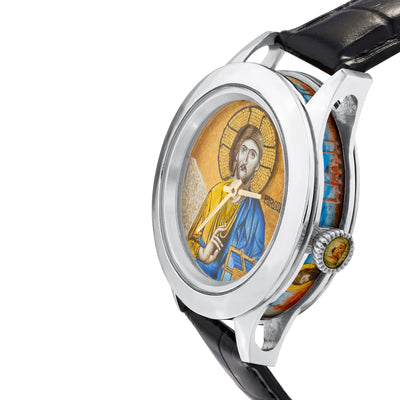 Micro-Mosaic Jesus Clock