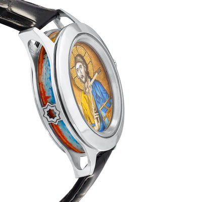 Micro-Mosaic Jesus Clock