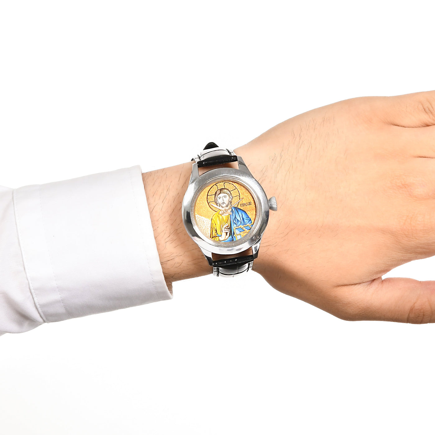 Micro-Mosaic Jesus Clock