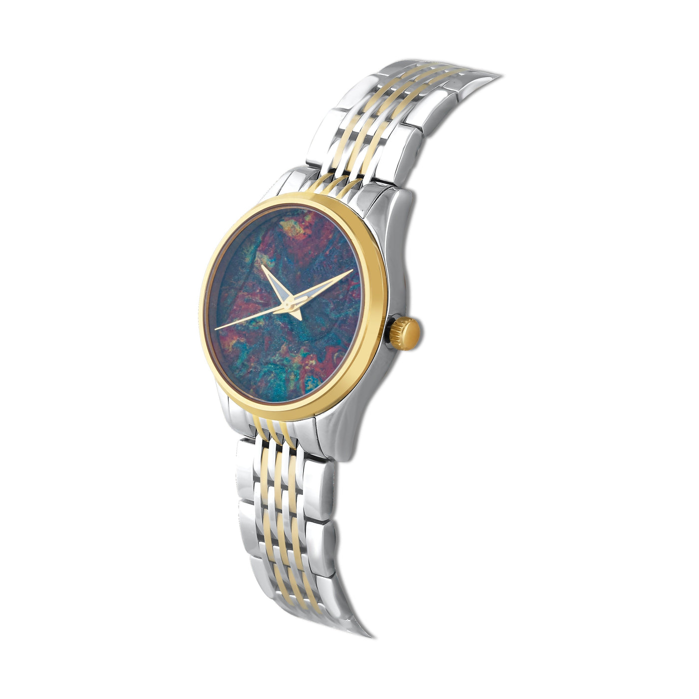 Wristwatch in Green Abstract Art