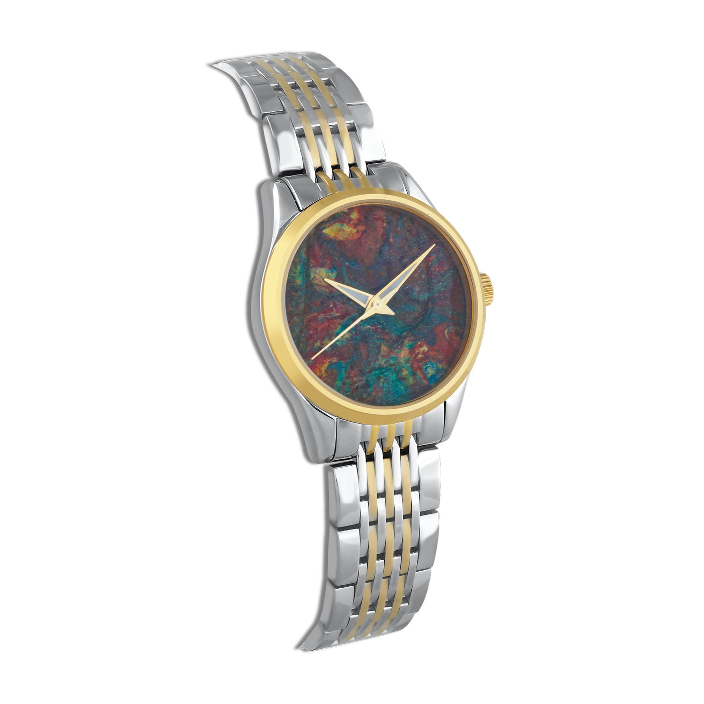 Wristwatch in Green Abstract Art