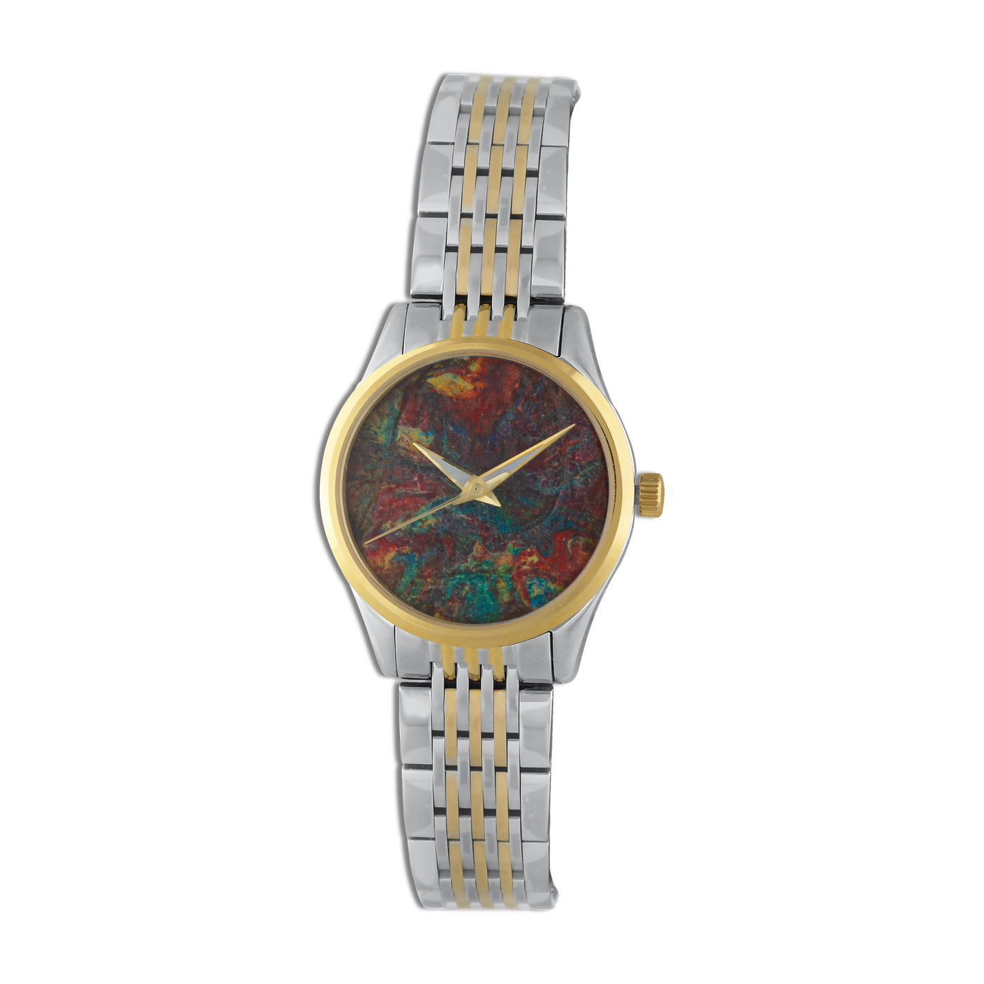 Wristwatch in Green Abstract Art