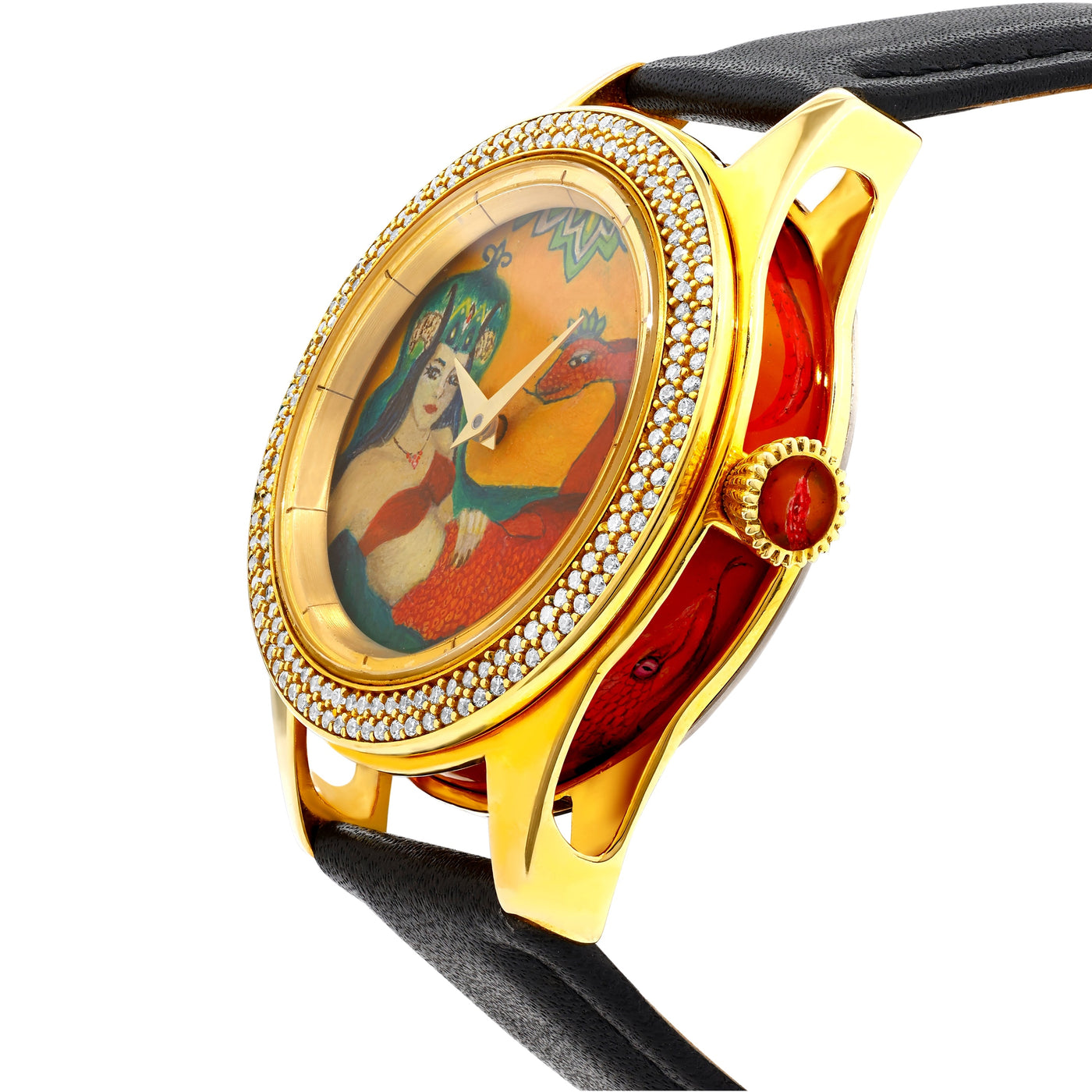 Beautiful Sahmaran painted clock