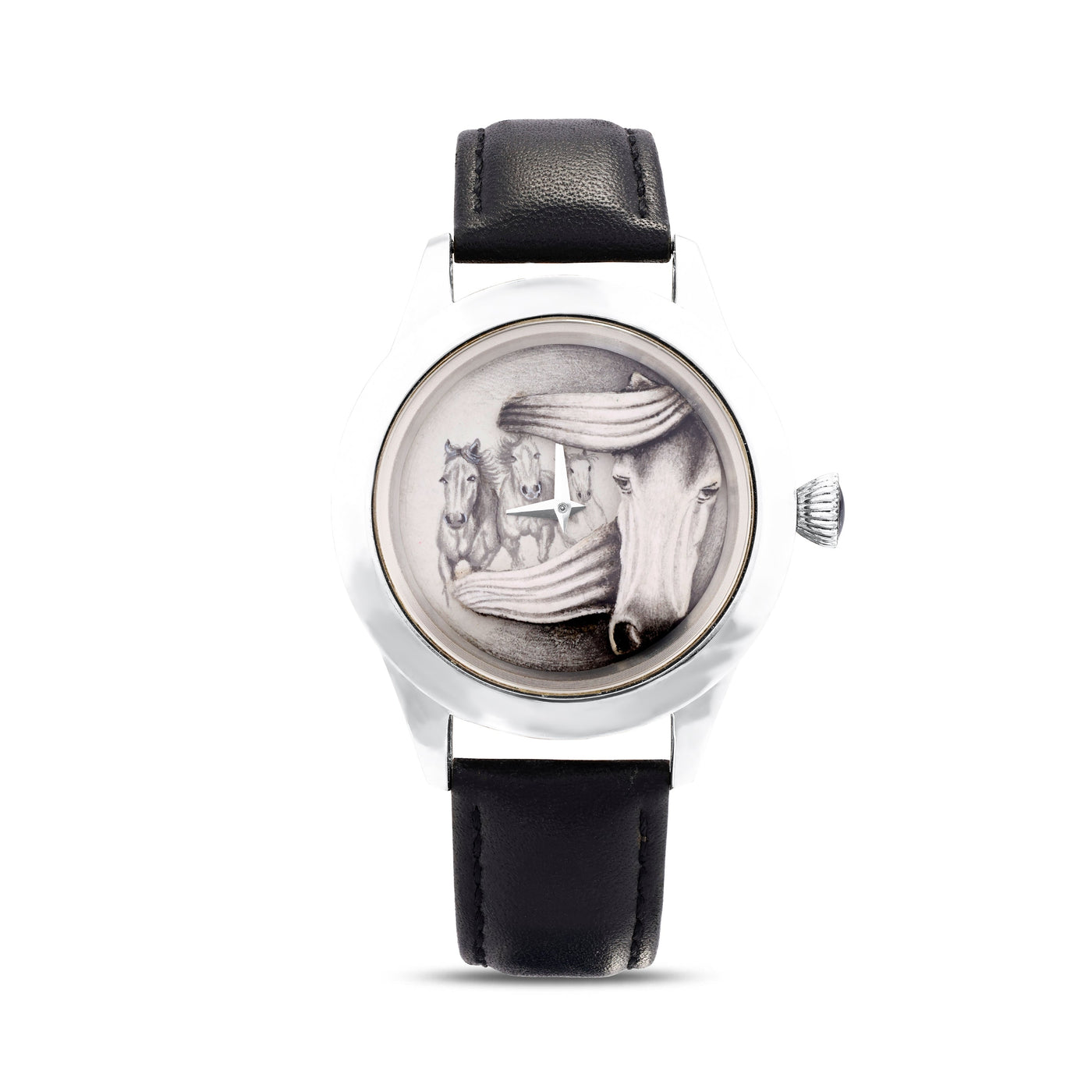 Black White Horses Watch