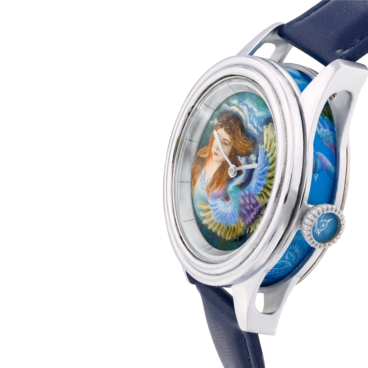 Watch with women and eagle motif