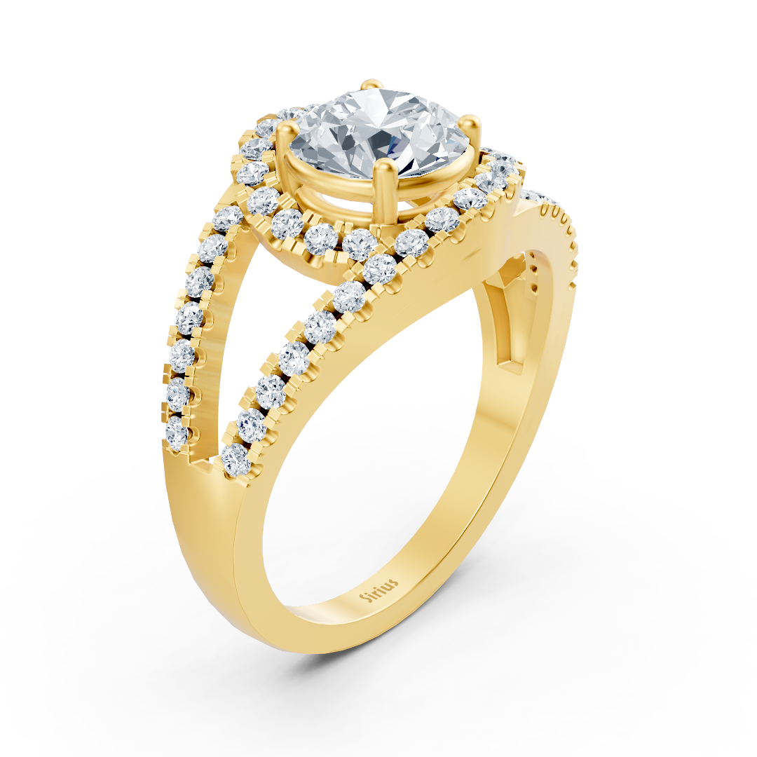 Gelbgoldener Diamantring mit Labor Diamant - hochwertiger Schmuck von Rosy Lab Diamonds