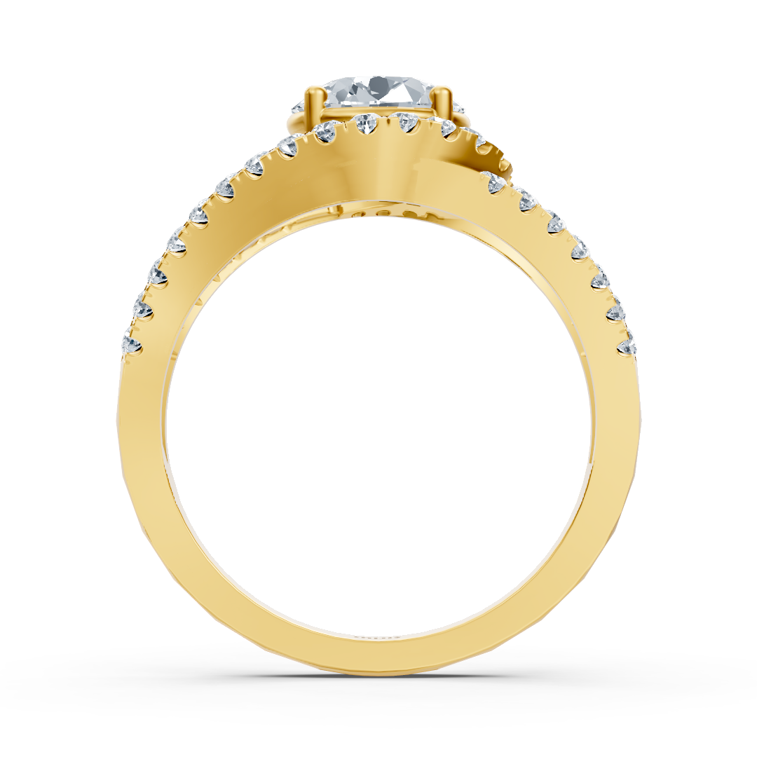 Gelbgoldener Diamantring mit Labor Diamant - hochwertiger Schmuck von Rosy Lab Diamonds