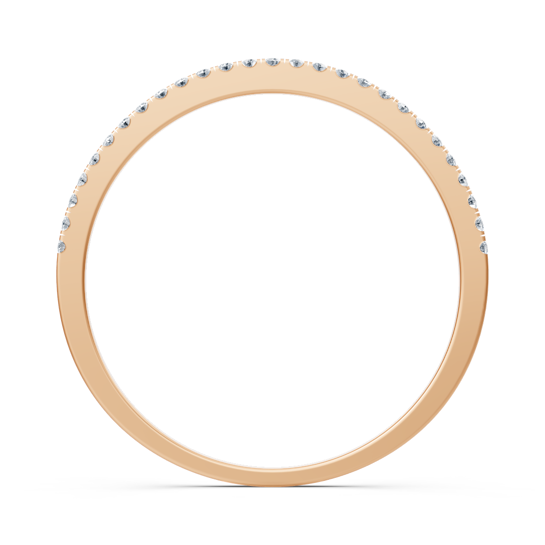 Délicueusement fin en or rose, avec 27 diamants : un bijou haut de gamme de Rosy Lab Diamonds
