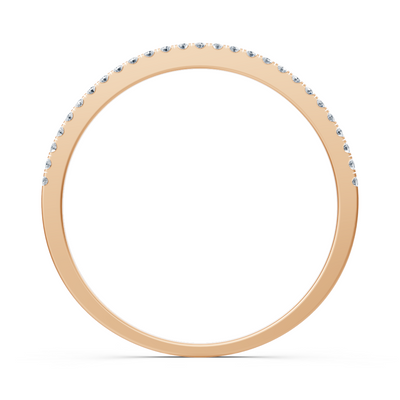 Birgie diamond half eternity ring in rose gold