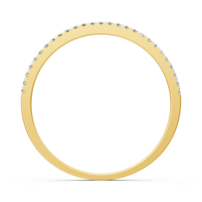 Birgie diamond half eternity ring in yellow gold
