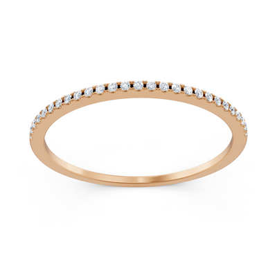 Birgie diamond half eternity ring in rose gold