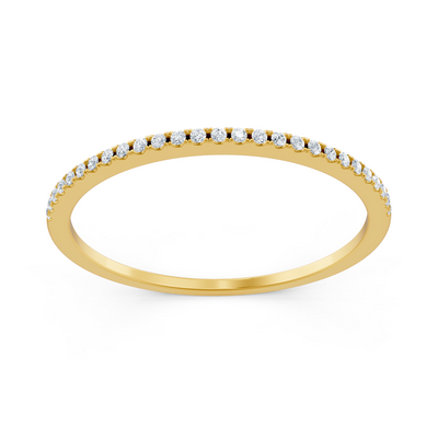 Birgie diamond half eternity ring in yellow gold