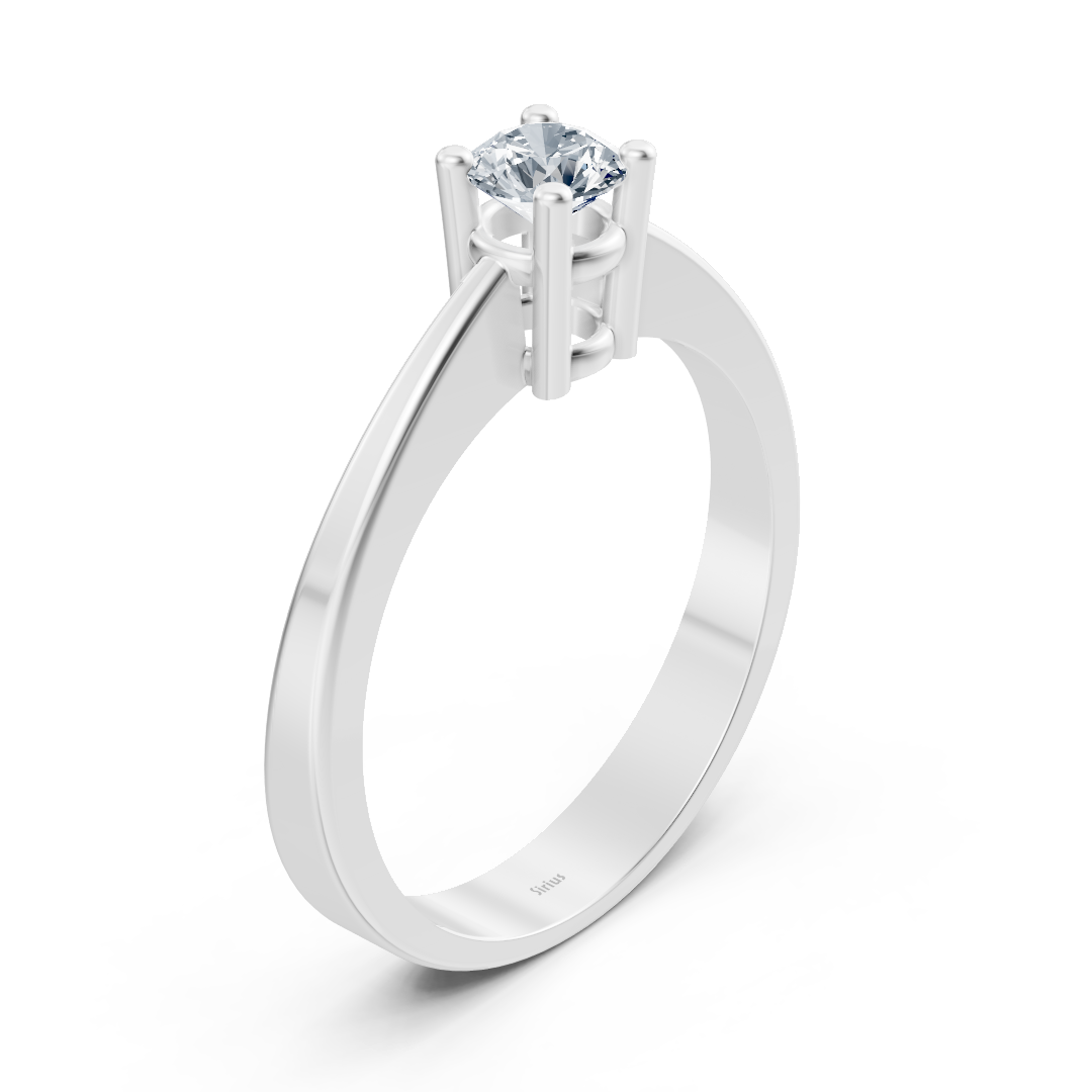 14K Beyaz Altın'da 0,28 ct Laboratuvar Pırlantası bulunan Aurora Tektaş Yüzük - Rosy Lab Diamonds'tan yüksek kaliteli Mücevher