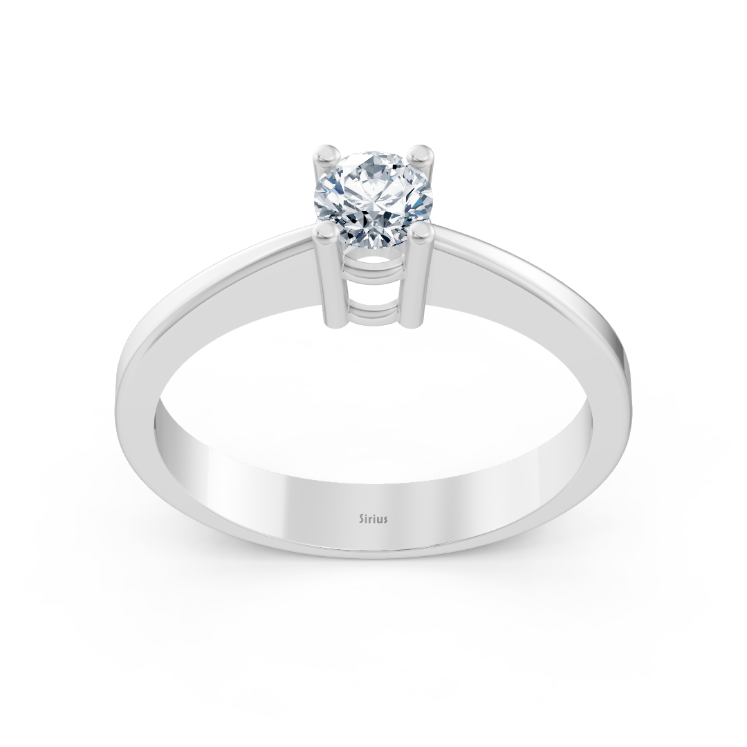 14K Beyaz Altın'da 0,28 ct Laboratuvar Pırlantası bulunan Aurora Tektaş Yüzük - Rosy Lab Diamonds'tan yüksek kaliteli Mücevher