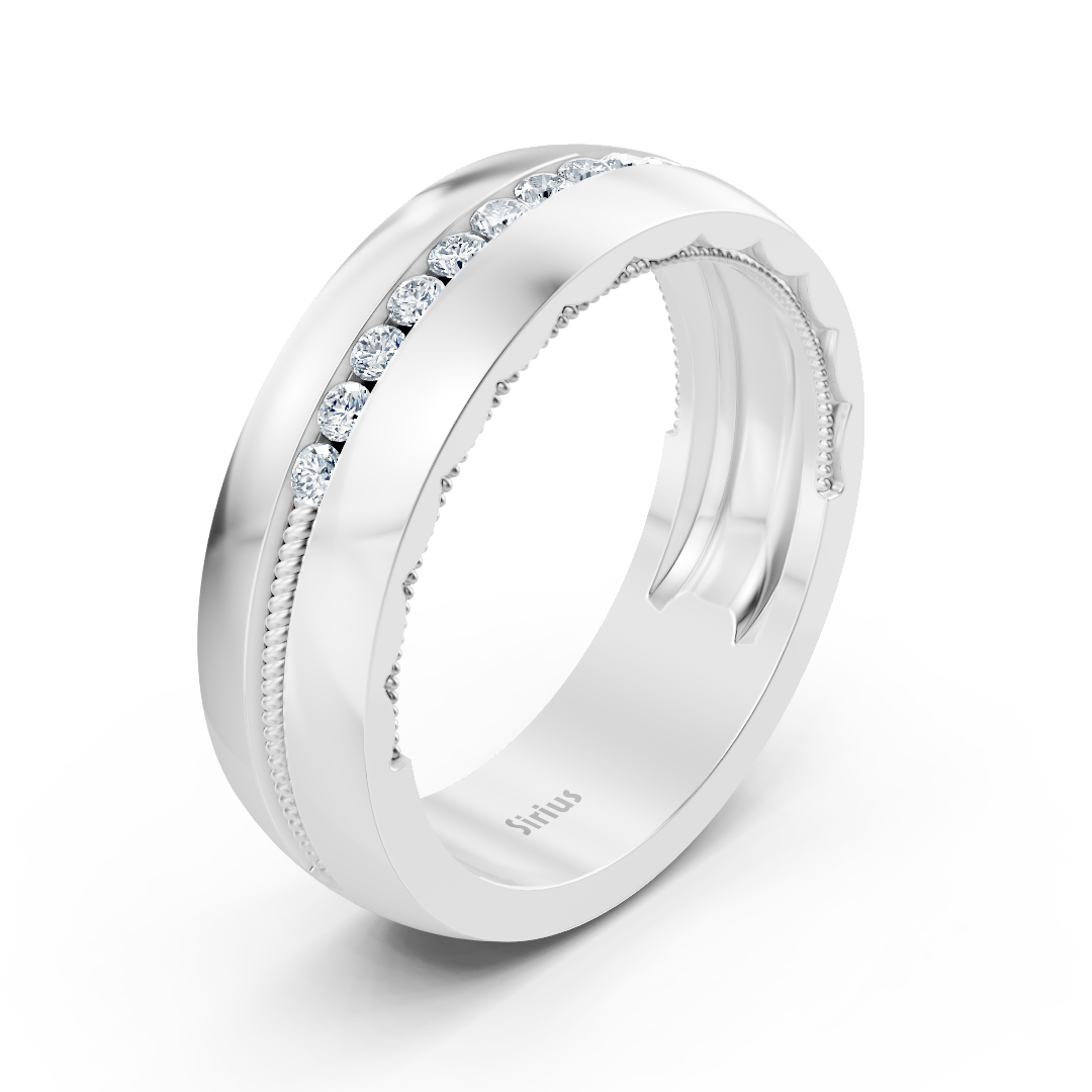 Virello Alyans 14K Beyaz Altın'da 0,19 ct Laboratuvar Elması ile