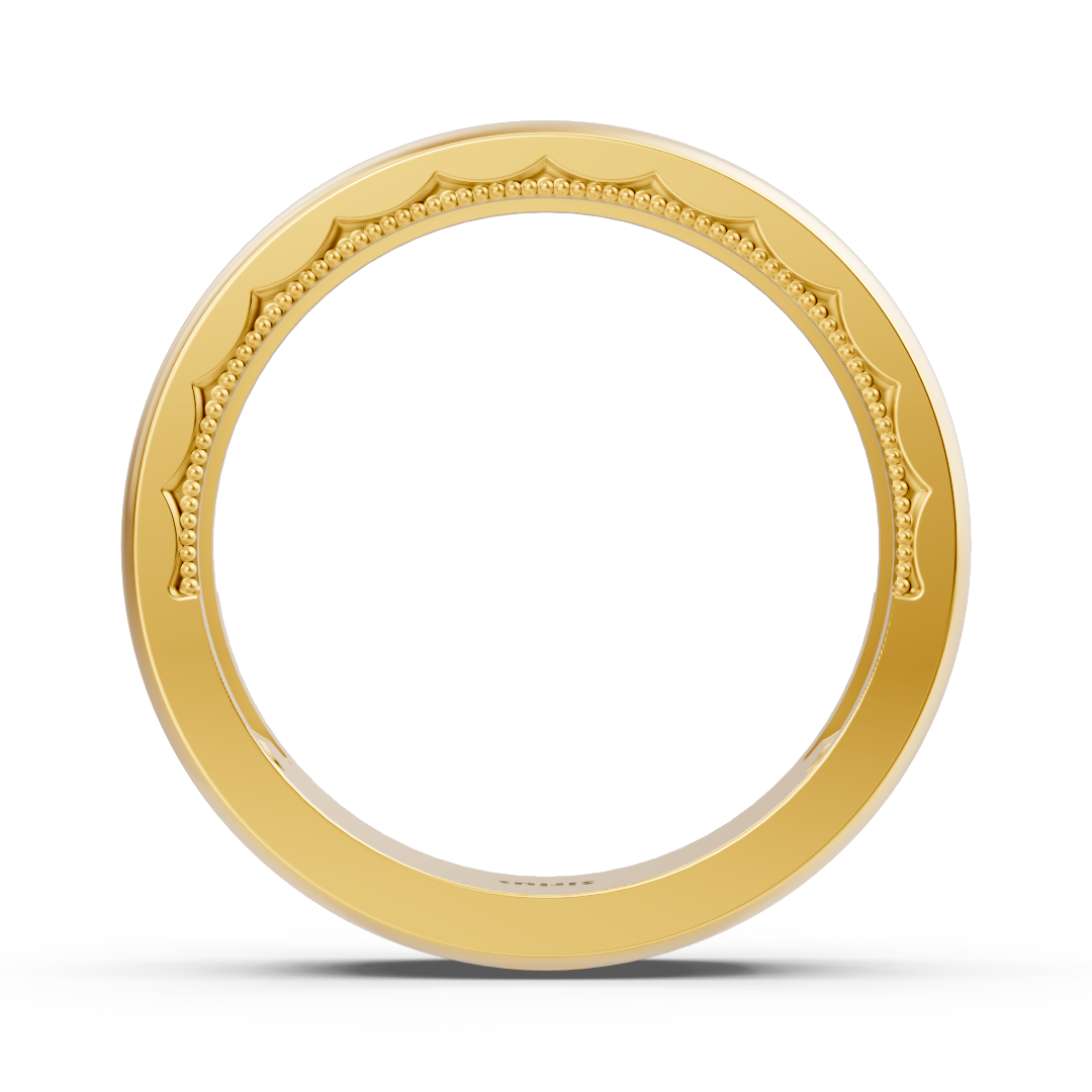 Ehering Solerio mit 0,19 ct Labordiamanten in 14K Gelbgold