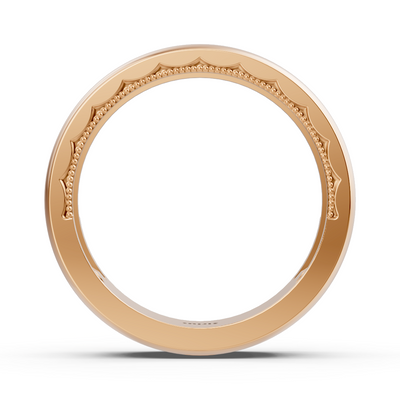 Wedding ring Novario with 0.19 ct lab diamonds in 14K rose gold