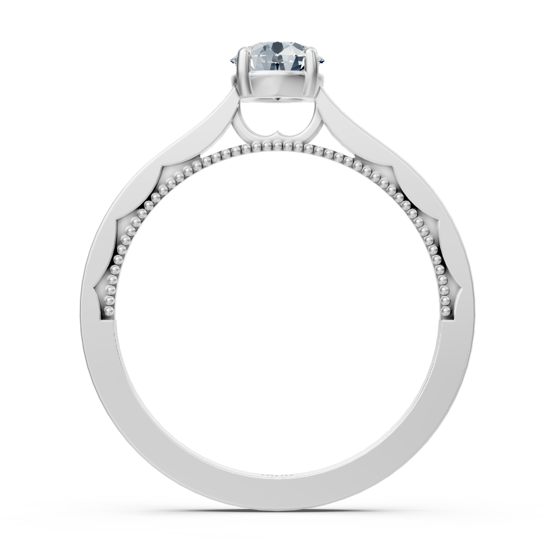 Klassischer Solitärring aus Weißgold mit 5 mm labordiamant - hochwertiger Schmuck von Rosy Lab Diamonds