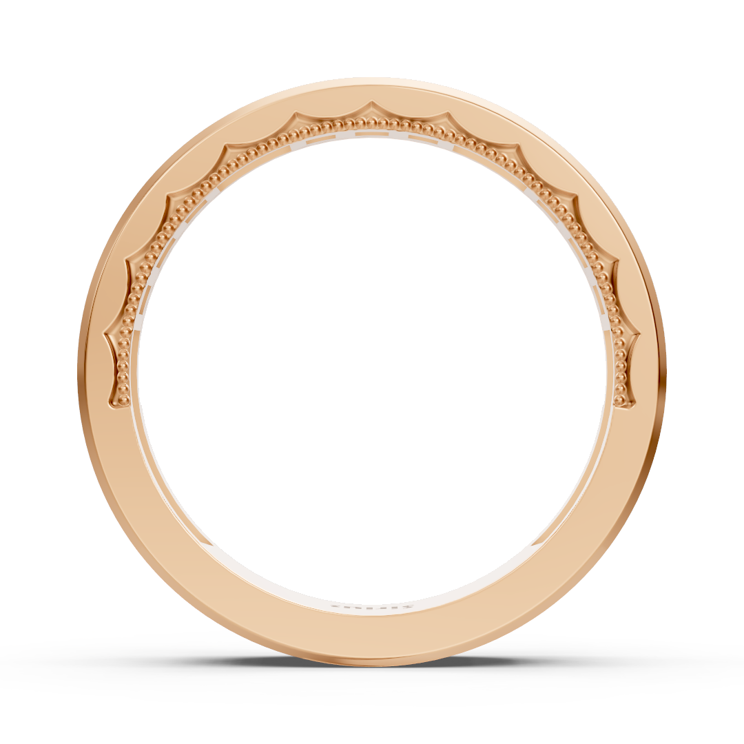 Rose gold ring with square-cut lab diamonds