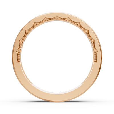 Rose gold ring with square-cut lab diamonds