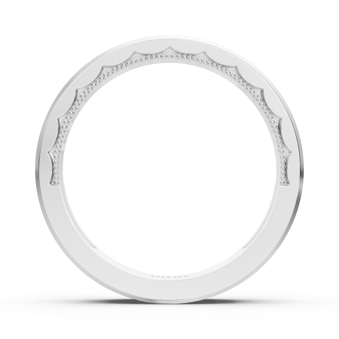 White gold ring with square-cut lab-grown diamonds - high-quality Jewelry from Rosy Lab Diamonds