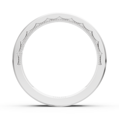 0.27 carat princess cut diamond band ring in white gold