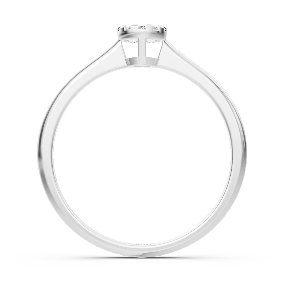 Classic solitaire diamond ring in 14K white gold