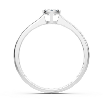 Classic solitaire diamond ring in 14K white gold