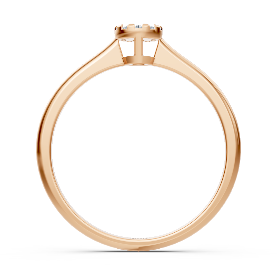 Classic solitaire diamond ring in 14K rose gold